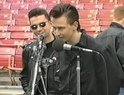 Dave Gahan and Alan Wilder at the Rose Bowl