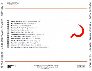 A Broken Frame - Remixes back.jpg